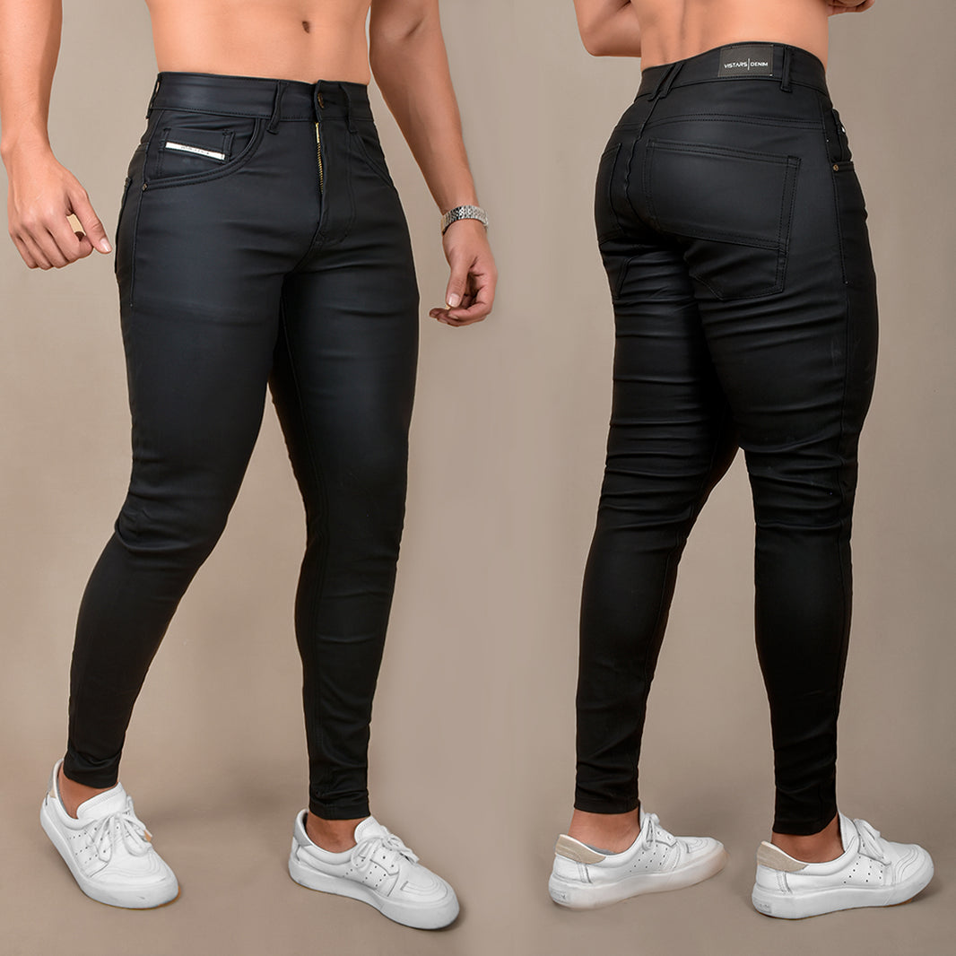 JEANS HOMBRE CUERINA NEGRO    6-4803