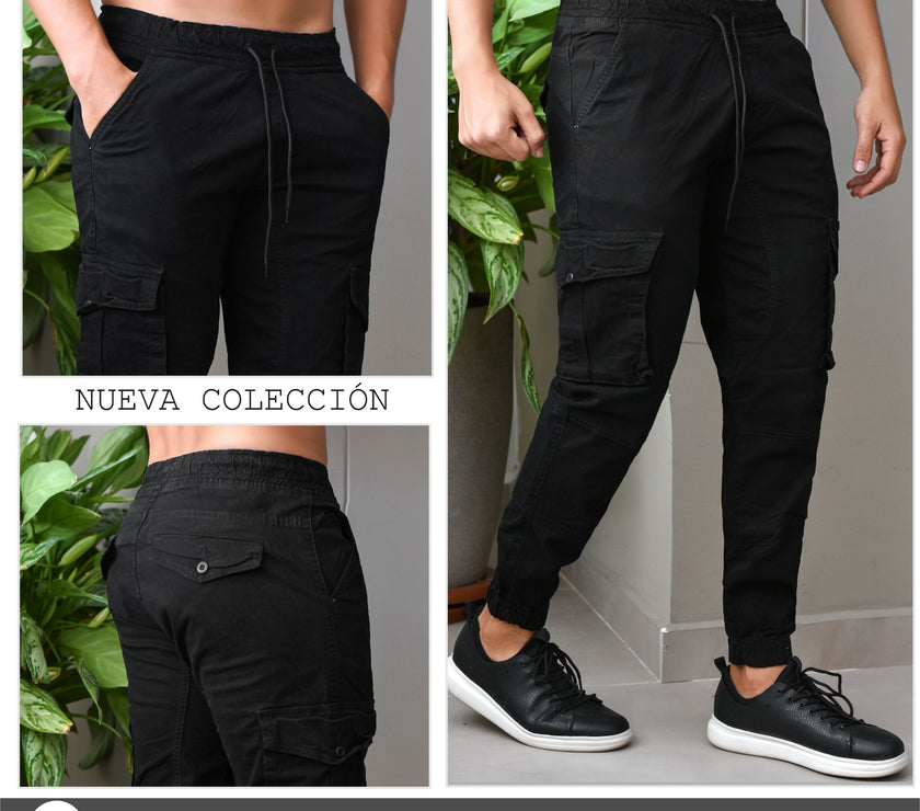 JEANS HOMBRE JOGGER NEGRO REF 6-4503