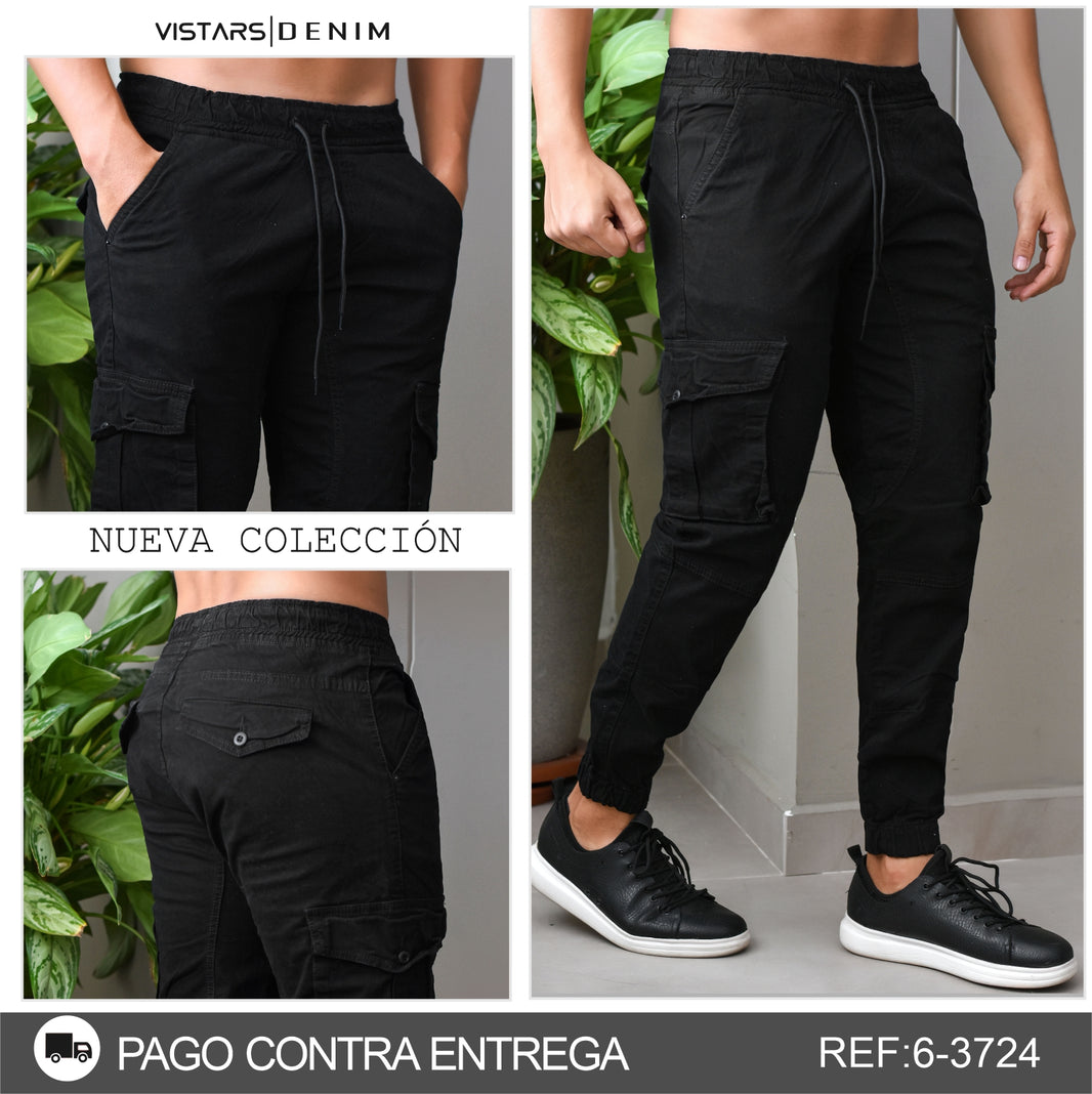 JEANS HOMBRE JOGGER NEGRO REF 6-4503